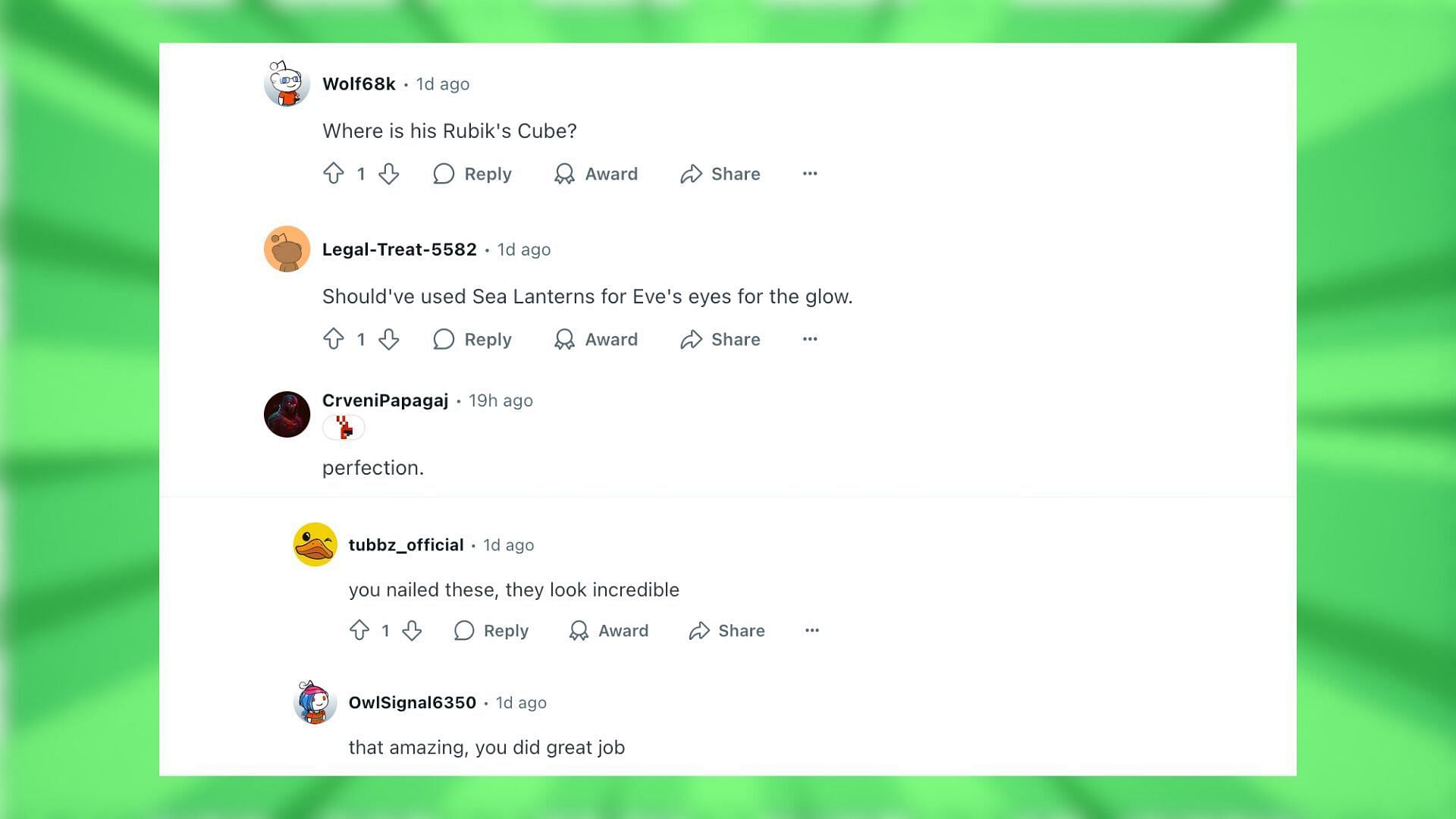 Redditors react to the Wall-E build (Image via Reddit)